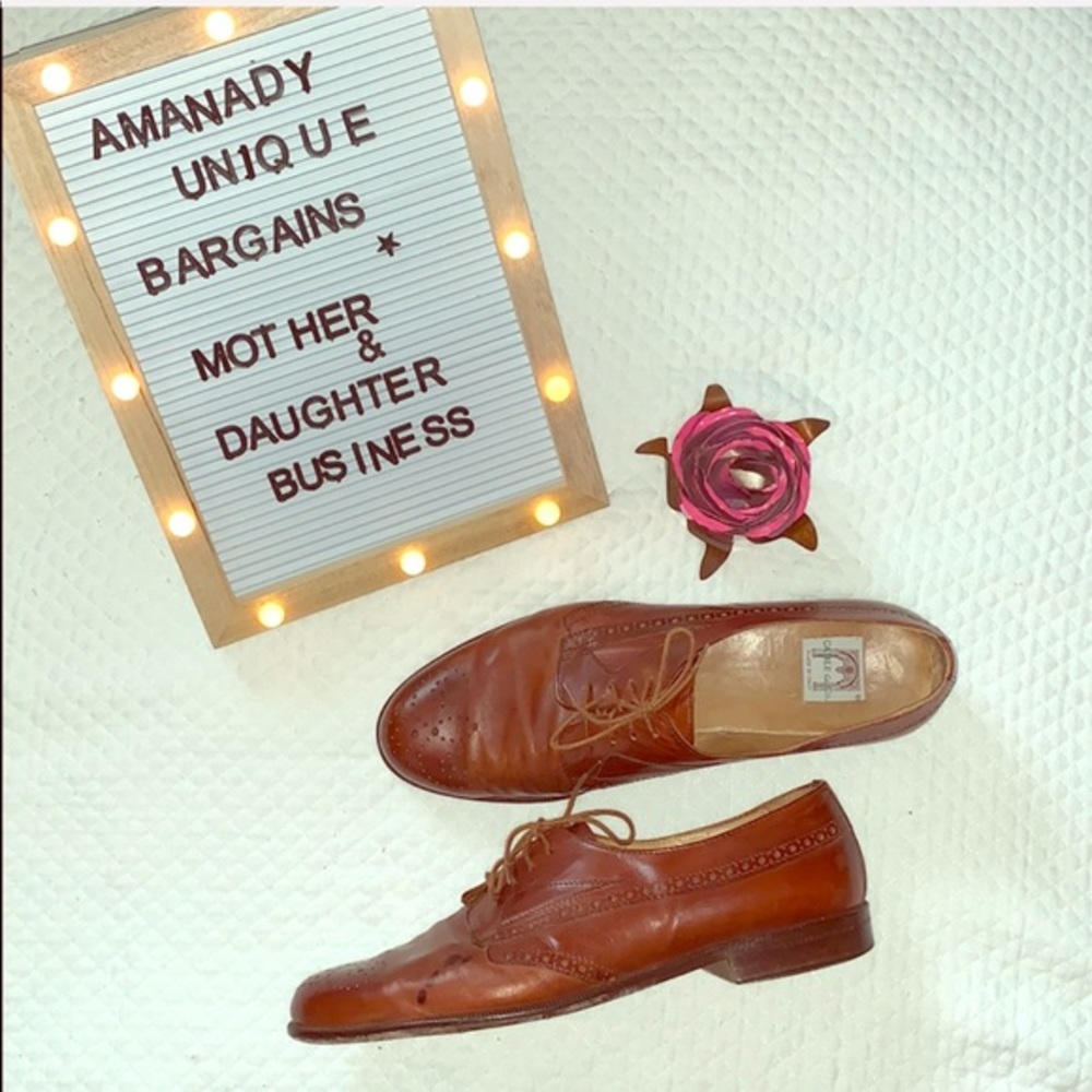 Cable & Co. Black Leather Oxford Dress Shoes VTG